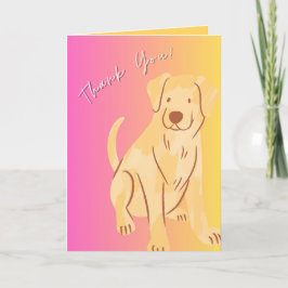 Dog Thank You Card, Schattigee waardering Kaart