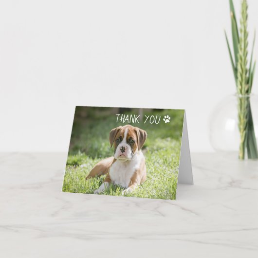 Dog Thank You Cards - Boxer Dog Bedankkaart (Voorkant)
