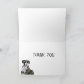 Dog Thank You Cards - Brindle Boxer Dog Bedankkaart (Binnen)