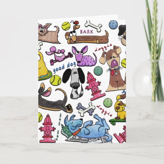 Dog Thed Collage Kaart (Voorkant)