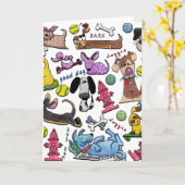 Dog Thed Collage Kaart (Gele Bloem)