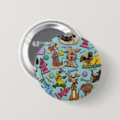 Dog Thed Collage Ronde Button 5,7 Cm (Voorkant /achterkant)