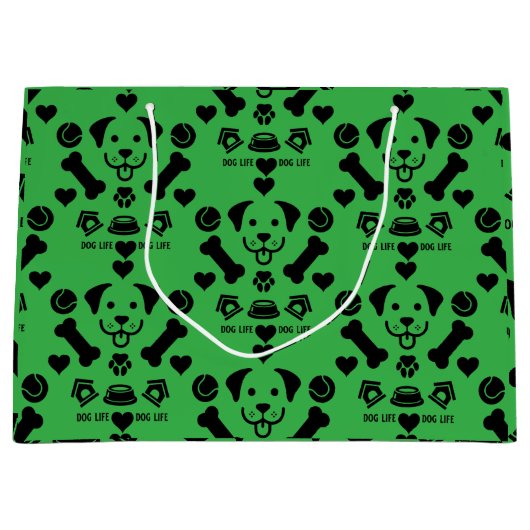 Dog Thema Gift Groot Cadeauzakje (Voorkant)
