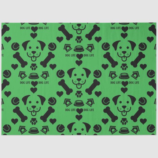 Dog Thema Gift Tissuepapier (Voorkant)