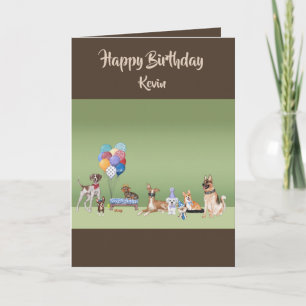 Dog Theme Aangepast Happy Birthday - Aangepast op Kaart