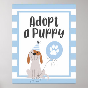 Dog Theme Birthday Party   Aanvaarden van een pupp Poster