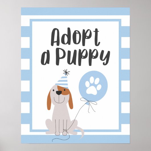 Dog Theme Birthday Party | Aanvaarden van een pupp Poster (Voorkant)