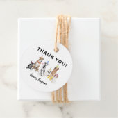Dog Theme Laten we Pawty Dog Birthday Party Bedankjes Labels (In situ)