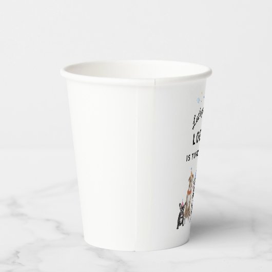 Dog Theme Laten we Pawty Dog Birthday Party Papieren Bekers (Rechts)