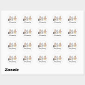 Dog Theme Let's Pawty Dog Party Ronde Sticker (Vel)