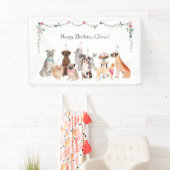 Dog Theme Party Banner, Birthday Backdrop Spandoek (Insitu)