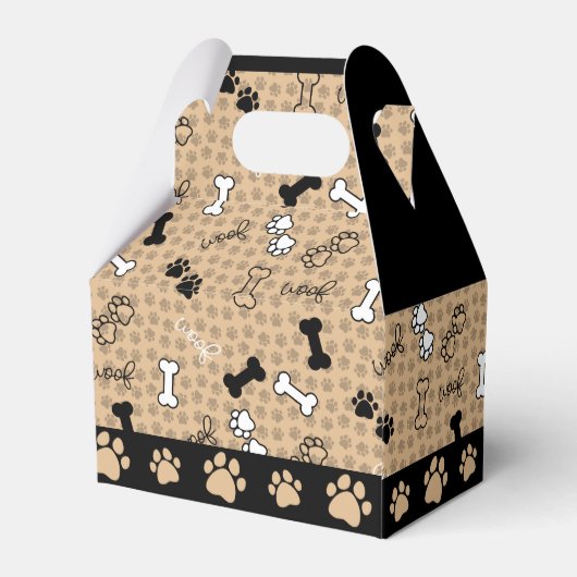 Dog Theme Paw Print Bedankdoosjes (Achterkant)
