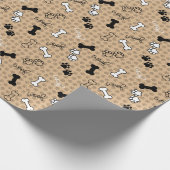 Dog Theme Paw Print Cadeaupapier (Hoek)