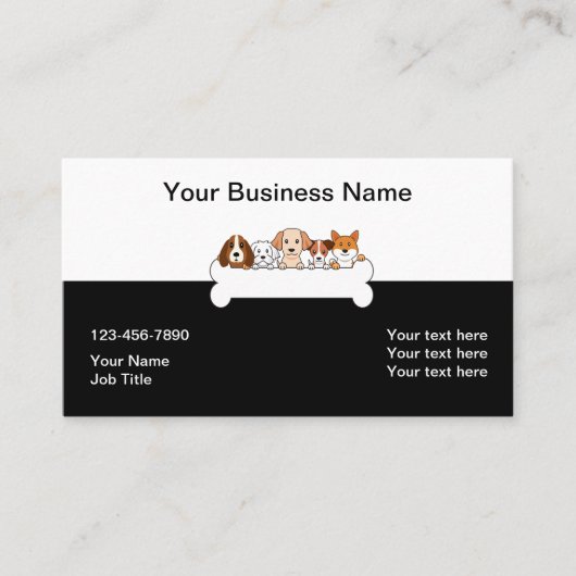 Dog Theme Visitekaartjes Sjabloon (Voorkant)