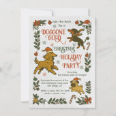 Dog themed Christmas Holiday Party Kaart (Voorkant)