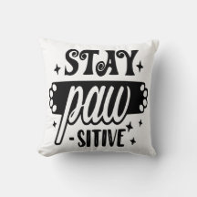 Dog themed paw prat werpen kussen