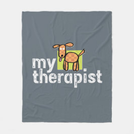 Dog Therapist Fleece Blanket