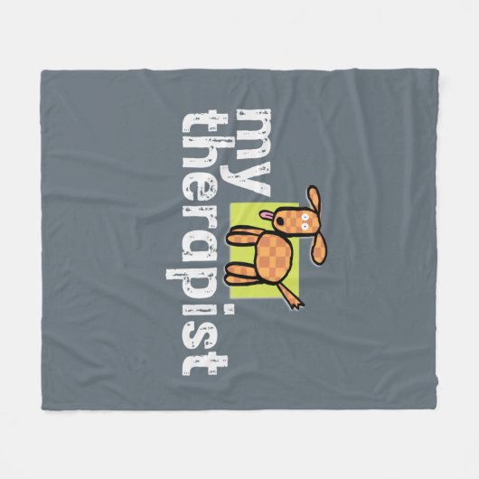 Dog Therapist Fleece Blanket (Voorkant (Horizontaal))
