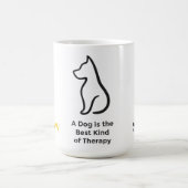 Dog Therapy Mug – Minimalist Pet Line Art Coffrt P Koffiemok (Center)