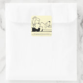 Dog Therapy Vierkante Sticker (Tas)