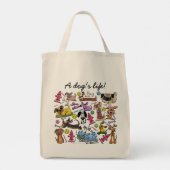 Dog Thlekte Collage Canvas tas (Achterkant)