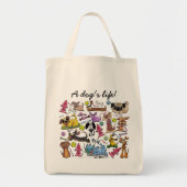 Dog Thlekte Collage Canvas tas (Voorkant)