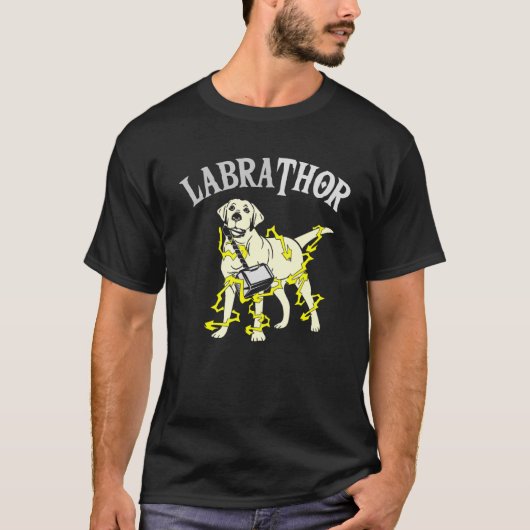 Dog Thor Hammer Labrador Pun Joke T-shirt (Voorkant)