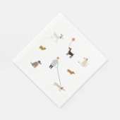 Dog Threspect Birthday Party Napkins Servet (Hoek)
