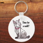 Dog "Time for a Walk" Sleutelhanger (Voorkant)
