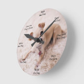 Dog Time Wall Clock Chihuahua Ronde Klok (Hoek)