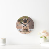 Dog Time Wall Clock Pug Ronde Klok (Huis)