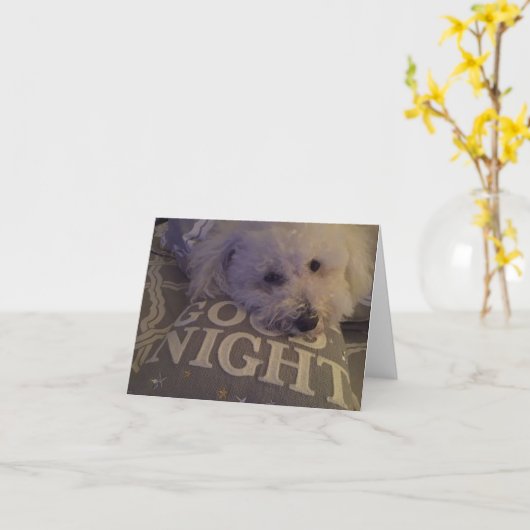 "Dog Tired"-briefkaart Kaart (Gele Bloem)