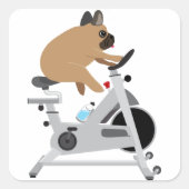 Dog Tired Vierkante Sticker (Voorkant)