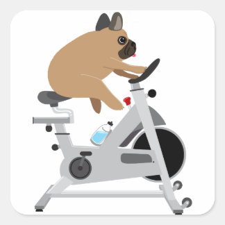 Dog Tired Vierkante Sticker