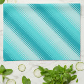 Dog tooth aqua blauwgroen blauw groen patroon aang theedoek (Gevouwen)