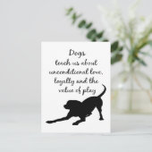 Dog Totem Animal Spirit Guide T-Shirt Dog Logo Art Briefkaart (Staand voorkant)