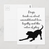 Dog Totem Animal Spirit Guide T-Shirt Dog Logo Art Briefkaart (Voorkant / Achterkant)