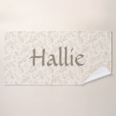 Dog Towel - Ivory Botanical, Personalized  Badhanddoek (Badhanddoek)