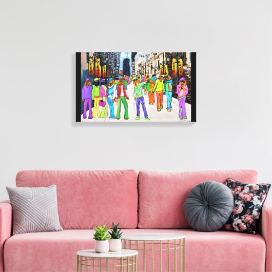 Dog Town Chicago Canvas Afdruk (Insitu (Woonkamer))