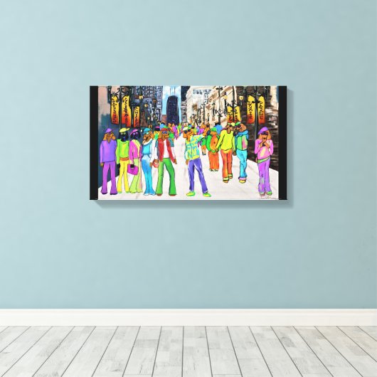 Dog Town Chicago Canvas Afdruk (Insitu (Houten vloer))