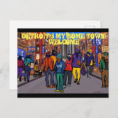 Dog Town City - DETROIT Feestdagenkaart (Voorkant / Achterkant)