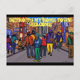 Dog Town City - DETROIT Feestdagenkaart