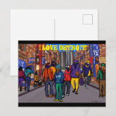 Dog Town City - DETROIT Feestdagenkaart (Voorkant / Achterkant)