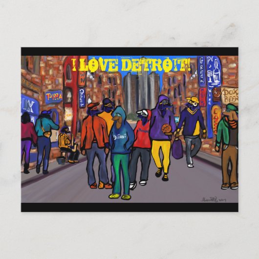 Dog Town City - DETROIT Feestdagenkaart (Voorkant)