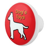 Dog Toys Ceramic Drawer Pull Keramische Knop (Rechts)
