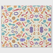 Dog Toys Pattern Pet behandelt Pettern Holiday Cadeaupapier (Vlak)