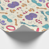 Dog Toys Pattern Pet behandelt Pettern Holiday Cadeaupapier (Hoek)