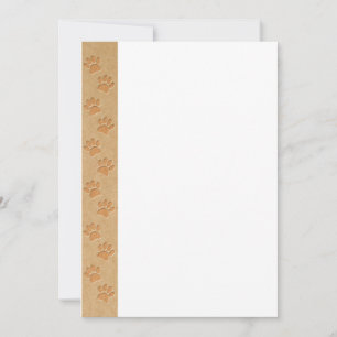 Dog traceert op gesneden afgewerkt papier kaart