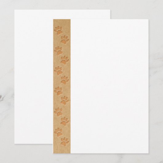 Dog traceert op gesneden afgewerkt papier kaart (Voorkant / Achterkant)