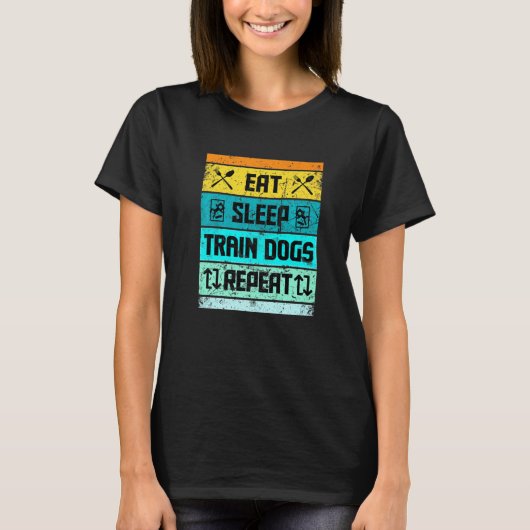 Dog Trainer Apparel Train Honden Opleiding T-shirt (Voorkant)